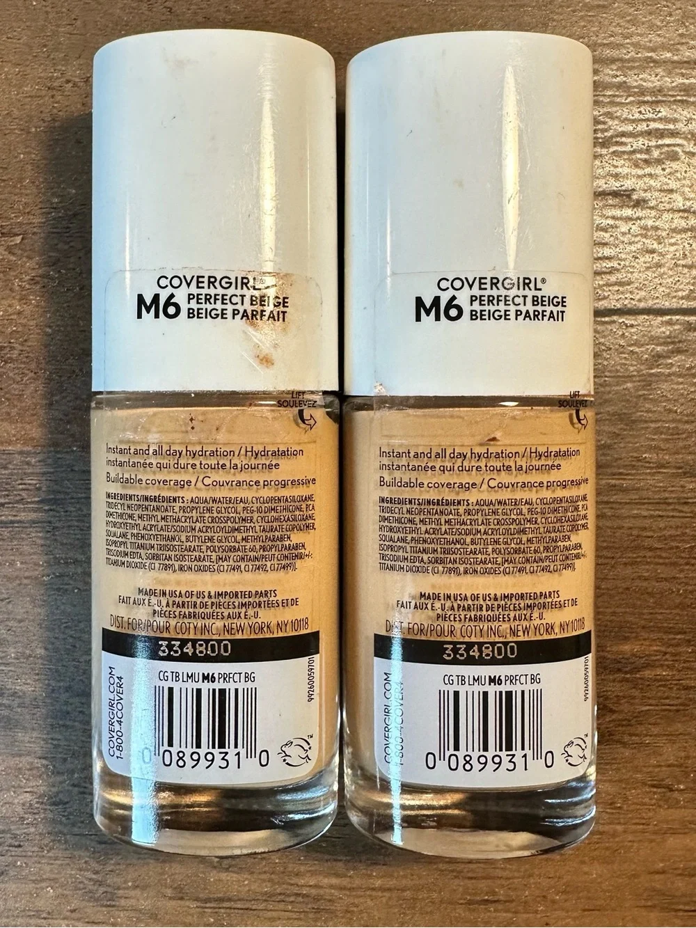 Covergirl Trublend Hydrating Foundation M6 Perfect Beige Natural Finish Lot Of 2